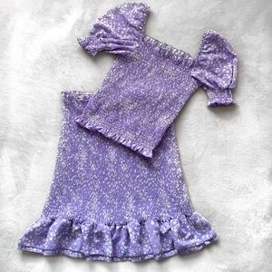 Purple and White Floral Set 💜🤍